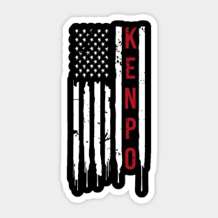 Kenpo Karate American Flag Sticker